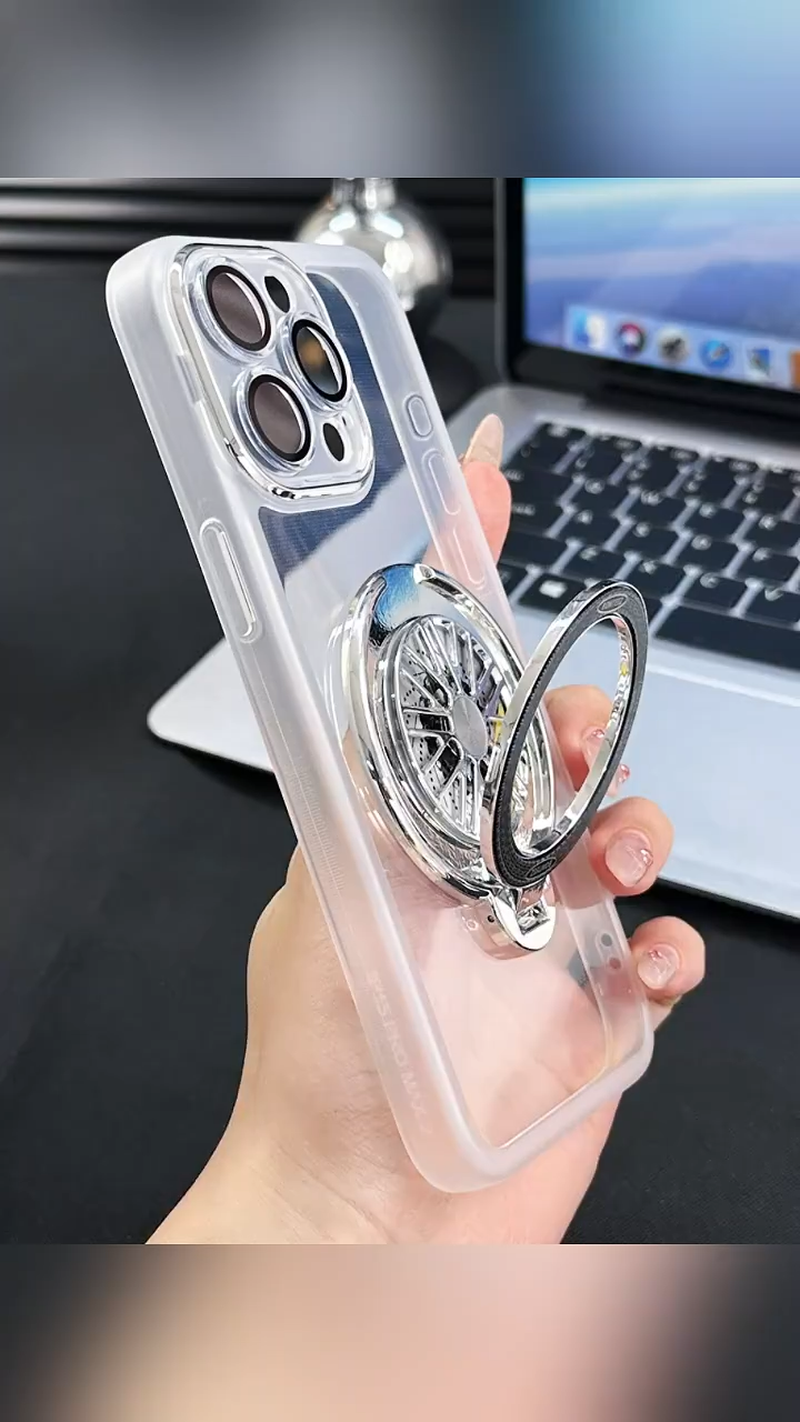 Silicon Clear Case iPhone 11 12 13 14 15 16 pro max 15 16 Plus Shockproof Soft Case iPhone 16 15 14 13 12 11 pro max 16 15 Plus with lens camera protect and PC magnetic bracket Support wireless charging