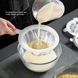 100/200/400 Mesh Kitchen Ultra-fine Mesh Strainer Kitchen Nylon Mesh Filter Spoon For Suitable For Soy Milk Coffee Milk Yogu