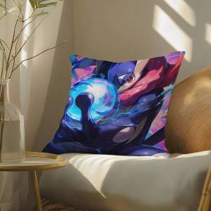 Bandai | Pokemon Pocket Monsters Anime Plush Pillow Cover Soft Short Plush Cushion Cover For Sofa Bedroom Living Room Home Decor Gift