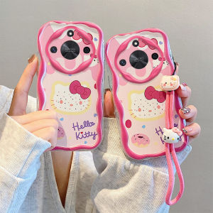 Phone Case Honor X9C Smart 5G Macaron Classic Cute 3D Doll Short Lanyard Cartoon Casing Anti-fall Silicone Soft Cover 2025