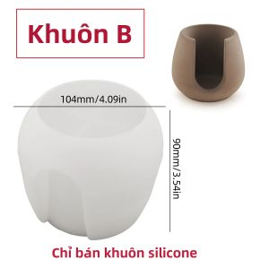 Ốp Hình Trụ Lư Hương Khuôn Tự Làm Thủy Canh Bình Bê Tông Xi Măng Sáp Nóng Chảy Hộp Đựng Làm Khuôn Thạch Cao