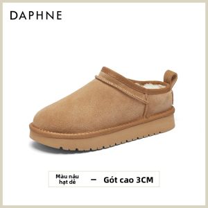 Daphne | Bốt Ngắn Mùa Đông Cho Nữ Lót Nỉ Đế Dày