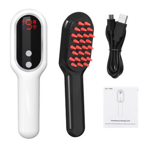 Electric Laser Hair Growth Comb Red Blue Light Magnetic Therapy Head Massage Brush Anti Hair Loss Hair Treatment Scalp Massager