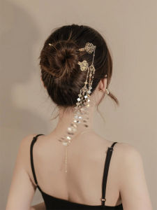 Handmade Modern Simplicity Flowing Tassel Hairpin for Qipao Hair Accessories Traditional Chinese Style Wedding Hairpins
