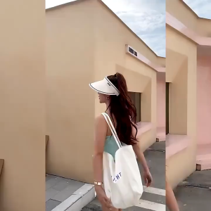 Nón che nắng hở đầu gập gọn UPF50+ – Mũ vành rộng không đỉnh chống tia UV 99% siêu nhẹ thời trang