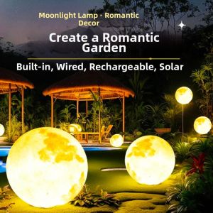 YUANMUXUAN | Atmospheric Moon Light Outdoor Solar Garden Lamp