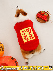 New Year Celebratory Dog Clothes Two Legs Warm Pet Velvet Clothes for Dogs Casual Style Festive Kaiqi Hound French Bulldog