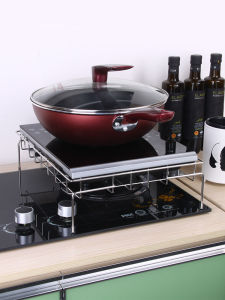 Kitchen Storage Rack Stainless Steel 304 Gas Stove Induction Cooktop Base Heat Dissipation Cover Plate Shelf Organizer