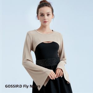 GOSSIP.D | Sun Protection Outerwear Short Sleeve Long Sleeve Mesh Strap Top Women Summer Fashionable Versatile Slim Fit Round Neck Design