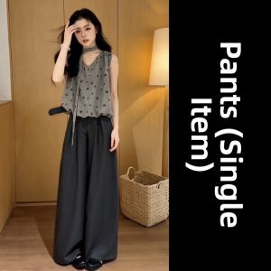 LIRUSHAN | Korean Style Grey Polka Dot Set