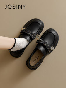 Josiny | New Autumn Spring British Style Black Womens Loafers