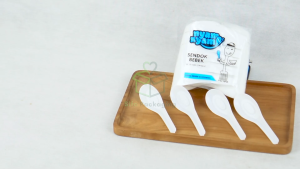 Sendok Bebek Plastik Putih isi 144 pcs Premium Food Grade Tebal Murah Grosir Untuk Makan Bubur Sop