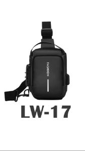 Tas Selempang Pria MINI Tas Fashion Pria 3 in 1 Multifungsi Sport USB Waterproof -LW-17