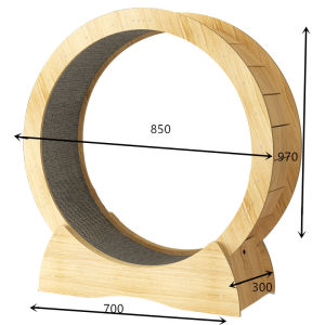 Pet Cat Running Wheel Silent Roller Fiber Board Fitness Exercise Solid Wood Cat Run Wheel Cat Climbing Frame Toy