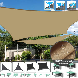 Sand Sun Shade Sail Patio Sunscreen Awning 98%UV Block Outdoor Canopy For Backyard Deck Garden Pool Yard Sun Shelter Shade Cloth