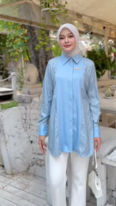 MDLY Baju kemeja atasan wanita/Atasan kemeja Casual Basic/Atasan Motif Printing/Maylaa Shirt by MDLY