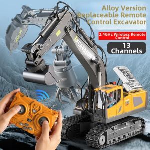 LIWAN | Electric Metal Remote Control Excavator Toy Tri-Function