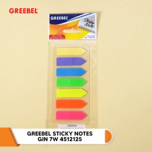 GREEBEL STICKY NOTES GIN 7W 4512125/Memo Pad Note/DIY Planner/Kertas Bentuk Warna warni
