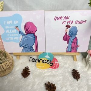 HIASAN DINDING HIJAB MUSLIMAH ISLAMIC JILBAB DEKORASI DINDING KAMAR TIDUR RUMAH