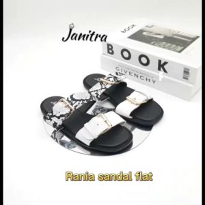 JANITRA OFFICIAL SHOP / Rania Sandal Flat Wanita Ban Dua Strap Snack Sendal Perempuan Dewasa