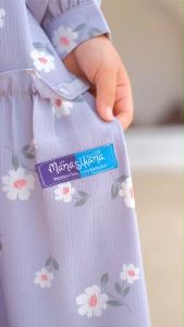 Baju Gamis Anak Perempuan Mafaza & Dress Anak Perempuan Muslim Motif Bunga Yoryu