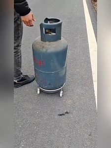 Movable Gas Tank Holder With Wheels Gas Tank Stand Rack Gas Cylinder Roller Stand Stainless Steel