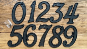 139mm Modern House Number Outdoor 5.5 inch Black ABS Plastic Apartment Door Numbers Mailbox Address Sign #0-9 With Screws