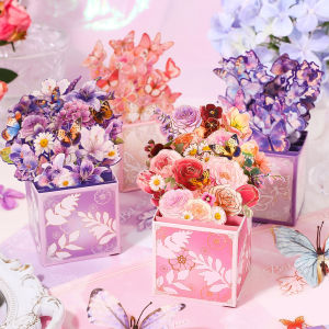 การ์ดวันเกิดเพื่อนที่อบอุ่นและโรแมนติกแบบ 3 มิติ 3D Butterfly Dream Card วันวาเลนไทน์ วันหยุดสุดโรแมนติก