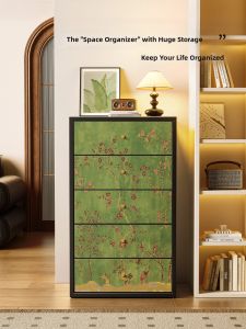 MR ART | Antique Style Solid Wood Storage Cabinet with Drawer
