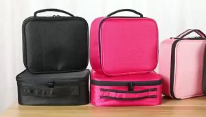 คลินิก กระเป๋าใส่เครื่องสำอางค์และอุปกรณ์เสริมความงาม ( ดำ ) สำหรับกระเป๋าอเนกประสงค์,กระเป๋าเดินทาง,กันฝุ่น,กันน้ำ,สะดวกต่อการใช้งานและแข็งแรงทนทาน