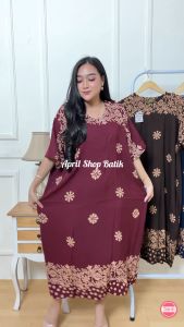 DASTER SUPER JUMBO LD 140 BUSUI MOTIF SUNNY KEKINIAN TERBARU DRESS WANITA BIGSIZE PIYAMA TIDUR VIRAL