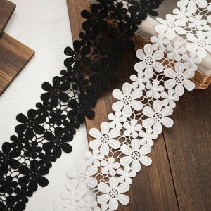 1Yards 11CM Wide Lace Cotton Embroidery Ribbon Lace Trim Skirt Sewing Accessories Clothing Decorative Materials Drop Shipping
