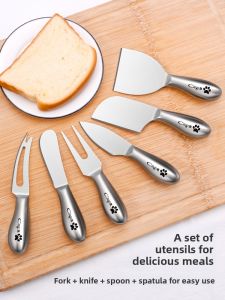 CMGF | Mini Stainless Steel Butter Knife Jelly Spreader Bread Sauce Knife Cheese Knife Small Dinner Knife Fork