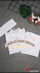 Baju Koko Putih Anak Haibah / Setelan koko anak