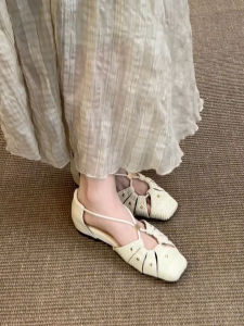 FANGXI | Rivet Block Heel Mary Jane Flats