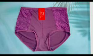 กางเกงชั้นในผู้หญิง DKK 673 สไตล์ผ้าเทคนิคเฉพาะตัว ผ้าผสมสแปนเด็กซ์และผ้าฝ้าย เนื้อผ้านุ่มสบาย กระชับพอดีตัว