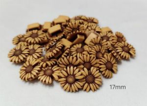 250grams Tribal Beads Flower DIY for Costume Materials Natural Wood Look