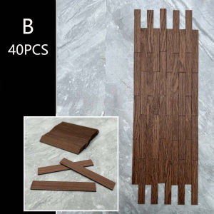 40PCS Dollhouse Flooring Miniature Simulation Wood Flooring Mini Floor Boards Floor Tiles 1:12 Dollhouse Furniture Decor