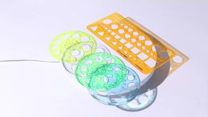 [TG835]1/2/3Pcs Circles Drawing Shape Geometric Drawing Stencils Tools Multifunction Geometric Template Plastic Measuring Ruler