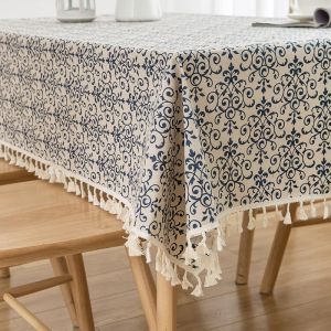 Modern Minimalist Japanese Style Tablecloth Small Square Grid Lace Pattern High End Luxury Simple Elegant Home Textile