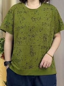 QIAOXIZI | Belly Covering Summer Loose Slimming Plus Size T-Shirt