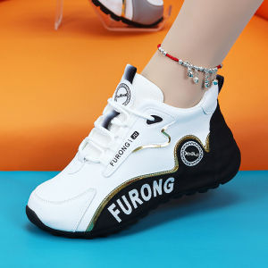 Leather Womens Comfortable Soft Bottom Dad Shoes Anti-slip Versatile Sports Casual Shoes Autumn Winter Fleece Heightening Womens Shoes