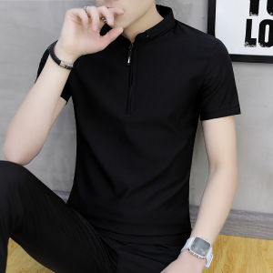 Kawadu | Ice Silk Collar Short Sleeve T-Shirt