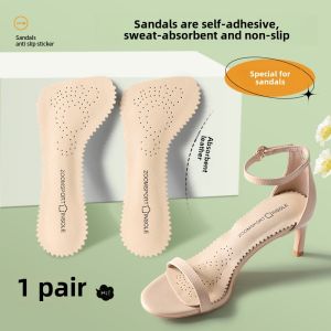 Sheepskin Shoe Insoles Womens Anti-Slip Sweat Absorbent High Heels Sandals Barefoot Summer Comfortable Leather Pads