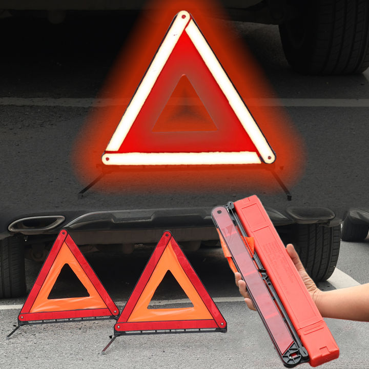 Safety Triangle Kit Road Emergency Warning Reflector Roadside Reflective Early Foldable Warning Sign - View #4