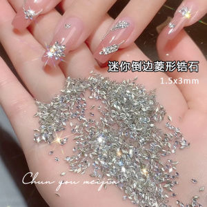 High Quality Mini Diamond Shape Zircon Nail Decorations Flat Bottomed Nail Art Tools Long Lasting Quick Drying Comfortable to Wear Shiny