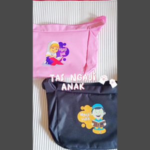 Tas ngaji selempang anak laki laki & perempuan sekolah sd smp sma muat lks anime naruto mode senin