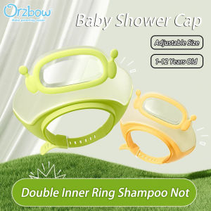 Orzbow แชมพูหมวกอาบน้ำเด็กอาบน้ำหมวกกันน้ำปรับฝักบัวเด็กได้หมวกสระผมเครื่องป้องกันหูเด็กนุ่ม