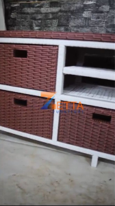 MEJA TV 43 Inci ROTAN SINTETIS Rak Lemari 5 Laci Modern Minimalis Bufet Termurah Terlaris Serbaguna