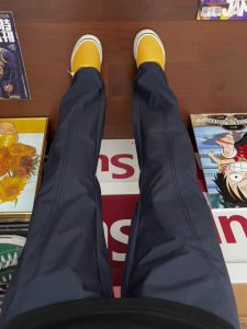 กางเกงคาร์โก้ผ้าไนลอนแห้งเร็วสำหรับผู้ชาย กางเกงขายาวทรงหลวมสำหรับใส่ทำงานกลางแจ้งแบบลำลอง ทรงหลวม ฤดูใบไม้ร่วง ปี 2024